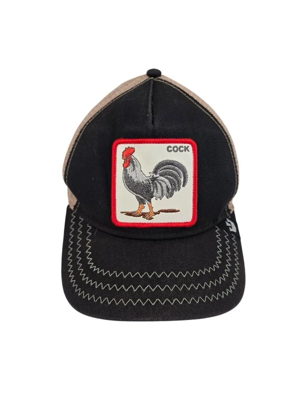 Goorin Bros Cock Rooster Hat Country Farm Trucker Cap Black Mesh Snapback